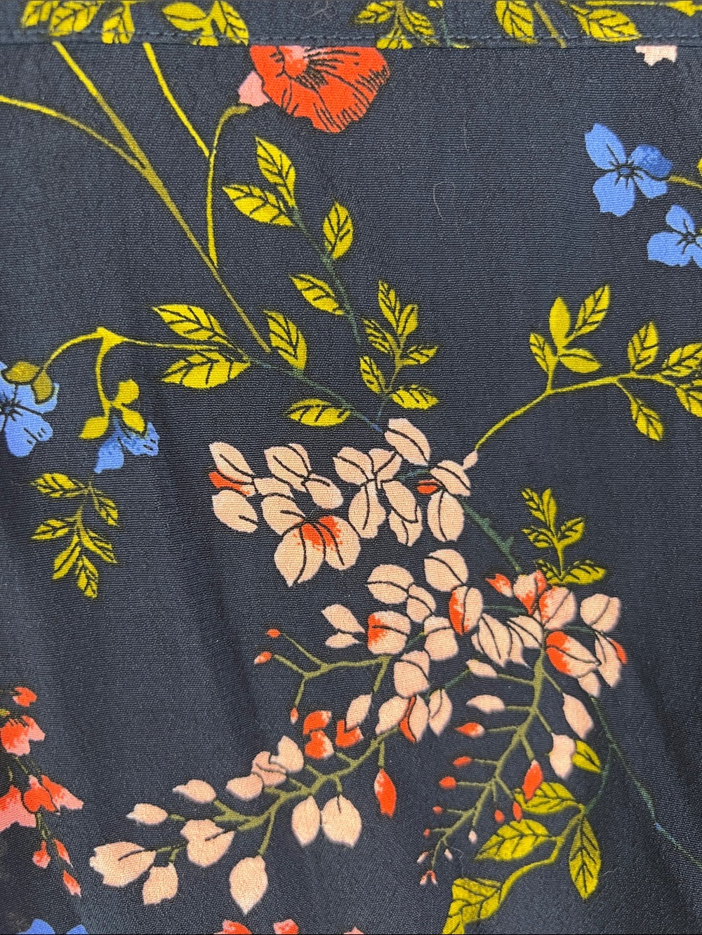 NWT Banana Republic | Midi Wrap Skirt Navy Floral Petite 2 - Picture 3 of 13